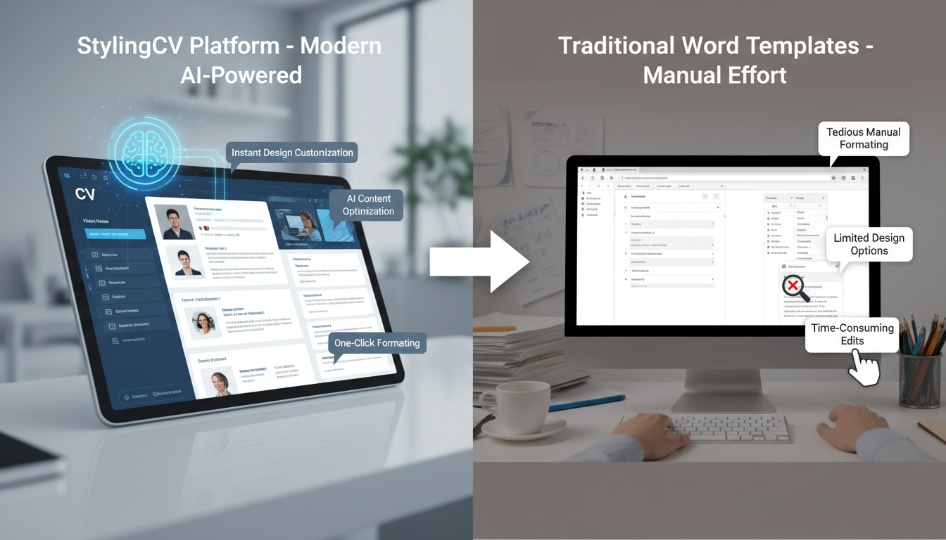 مقارنة بين StylingCV والطرق التقليدية لإنشاء السيرة الذاتية