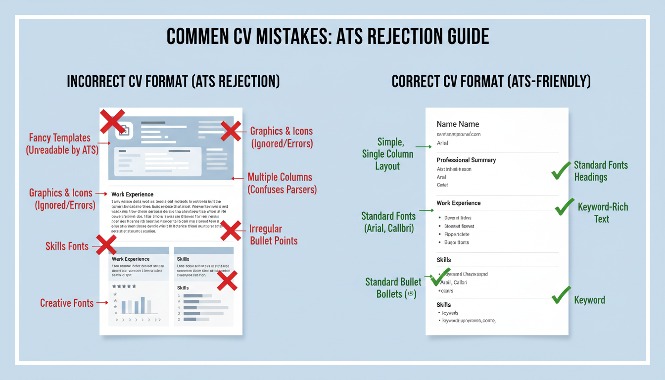 أخطاء شائعة في السيرة الذاتية تسبب الرفض من ATS