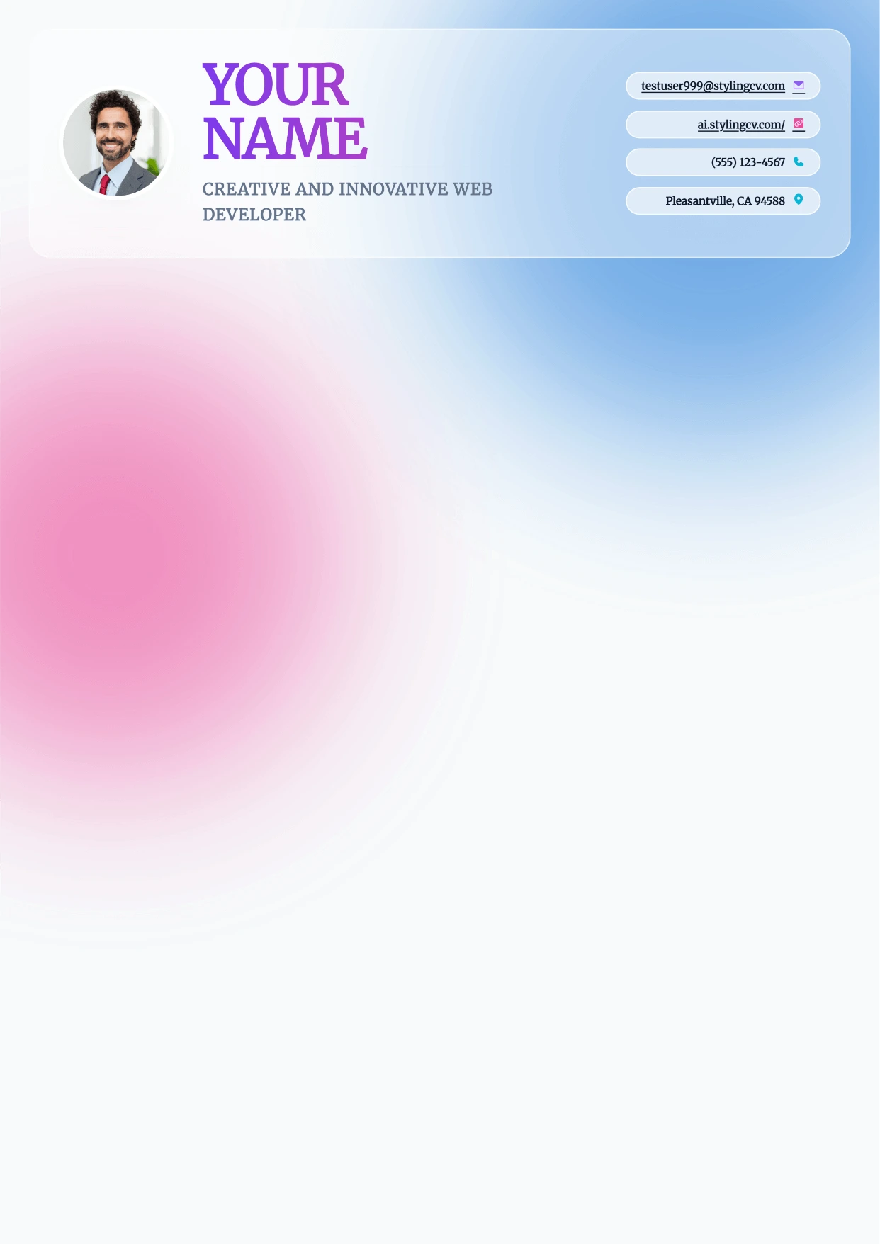 Prism نموذج سيرة ذاتية