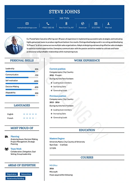 Confidence resume template - bold minimalist design