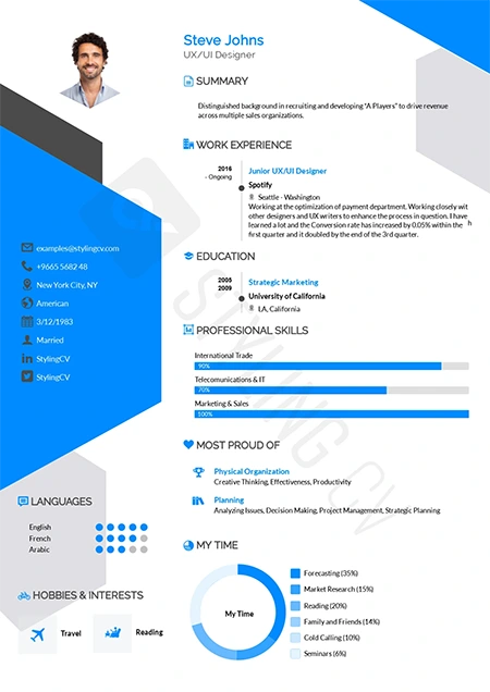 Elegant resume template - refined minimalist design