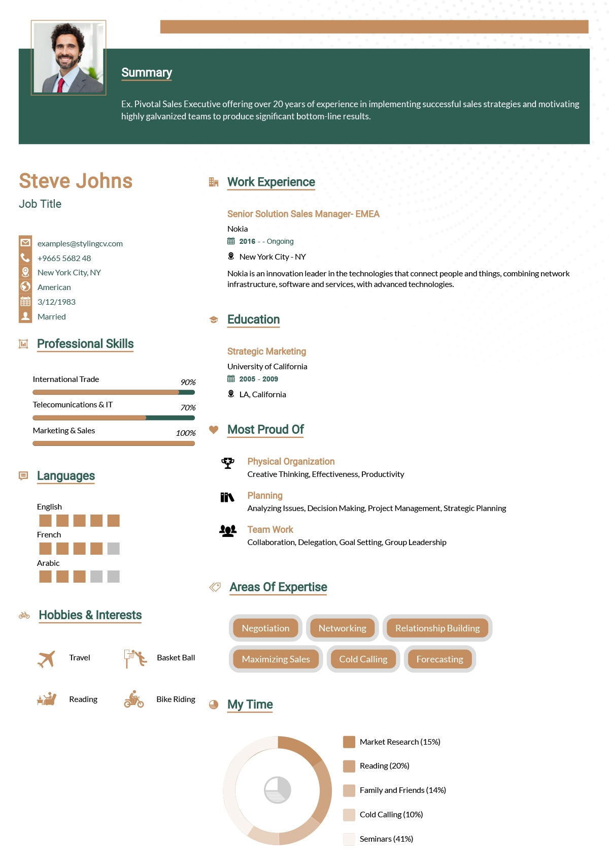 Minimalist resume template - clean single column design