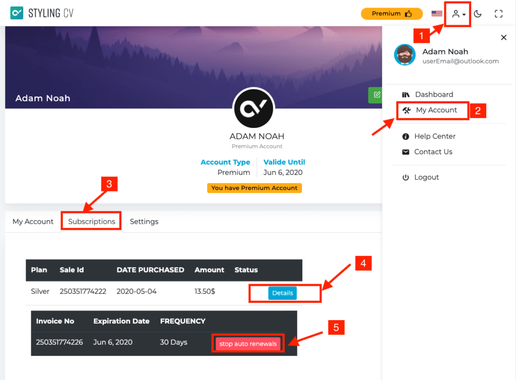 Stop En - Disable Auto-Renewal
