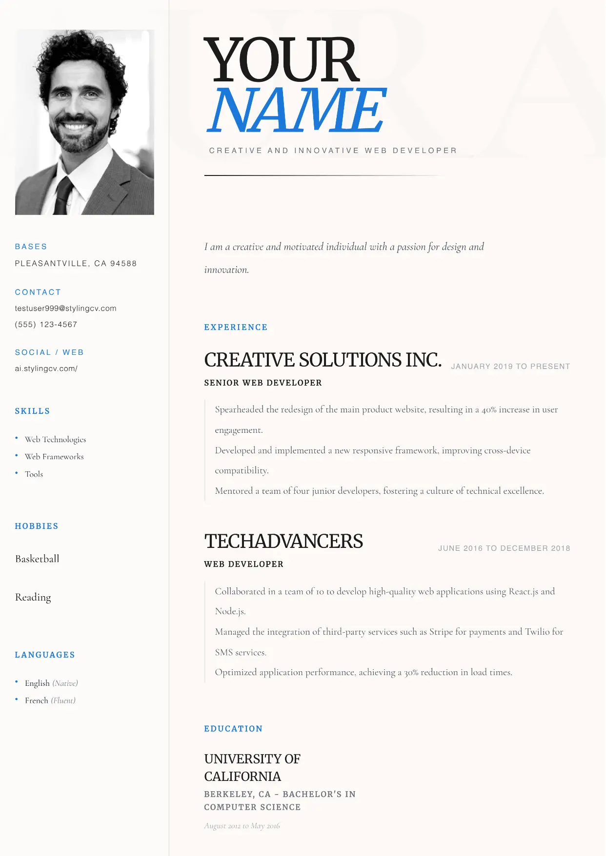Aura Resume Template