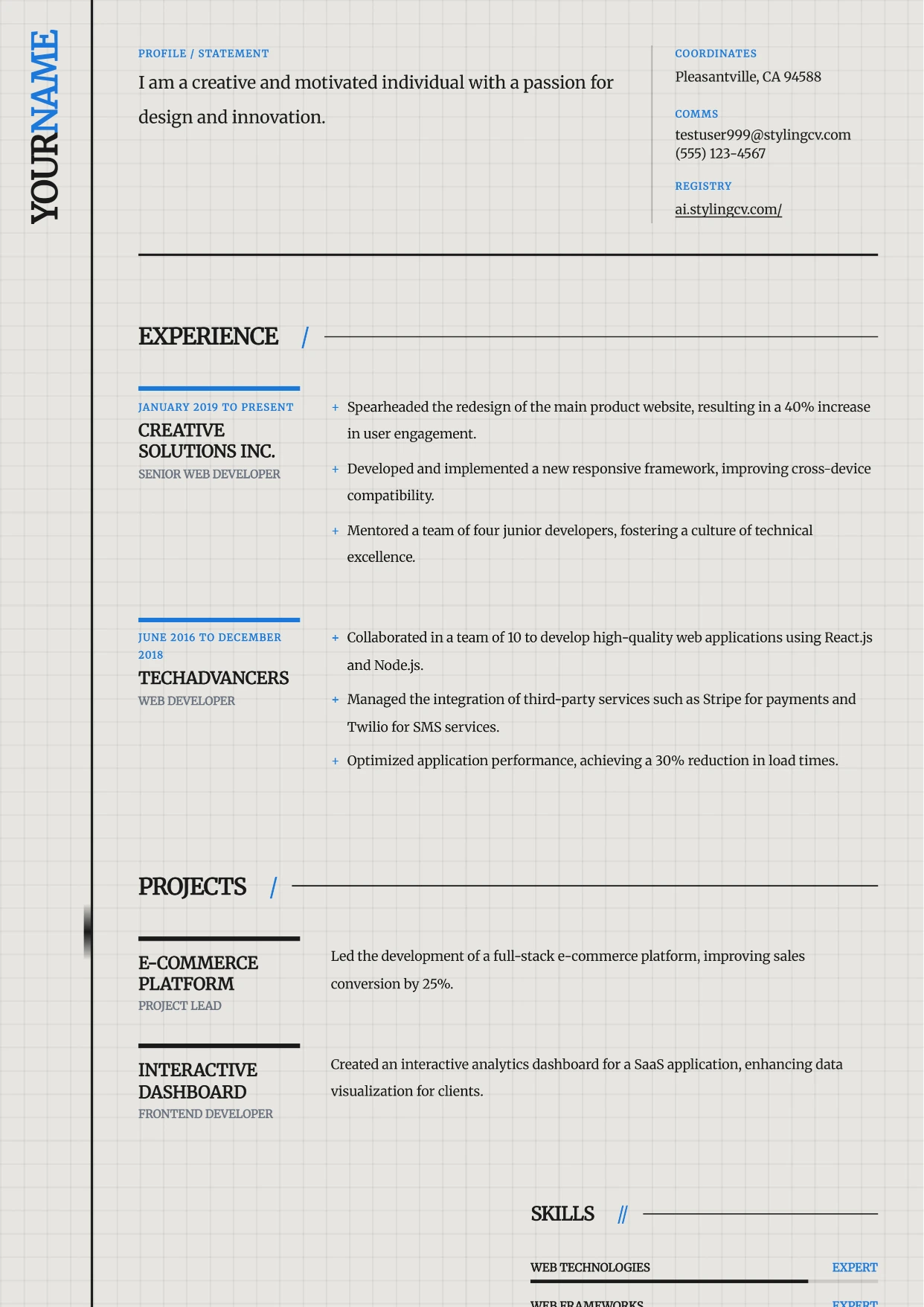 Axiom Resume Template