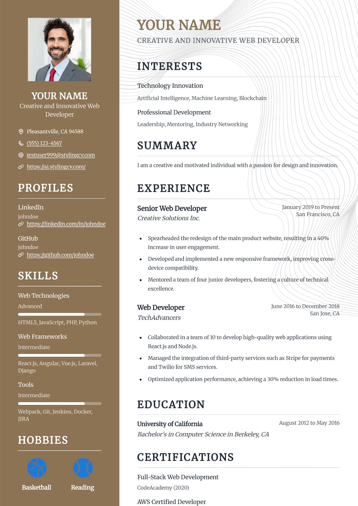Confidence Resume Template