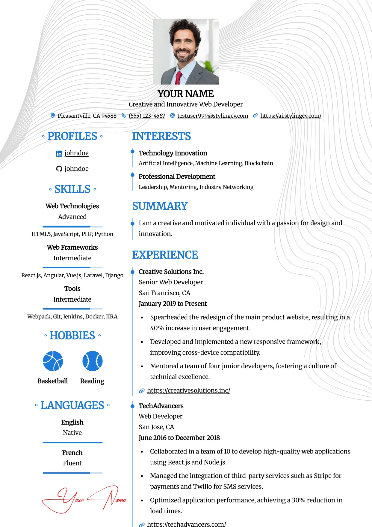 Feminine Resume Template