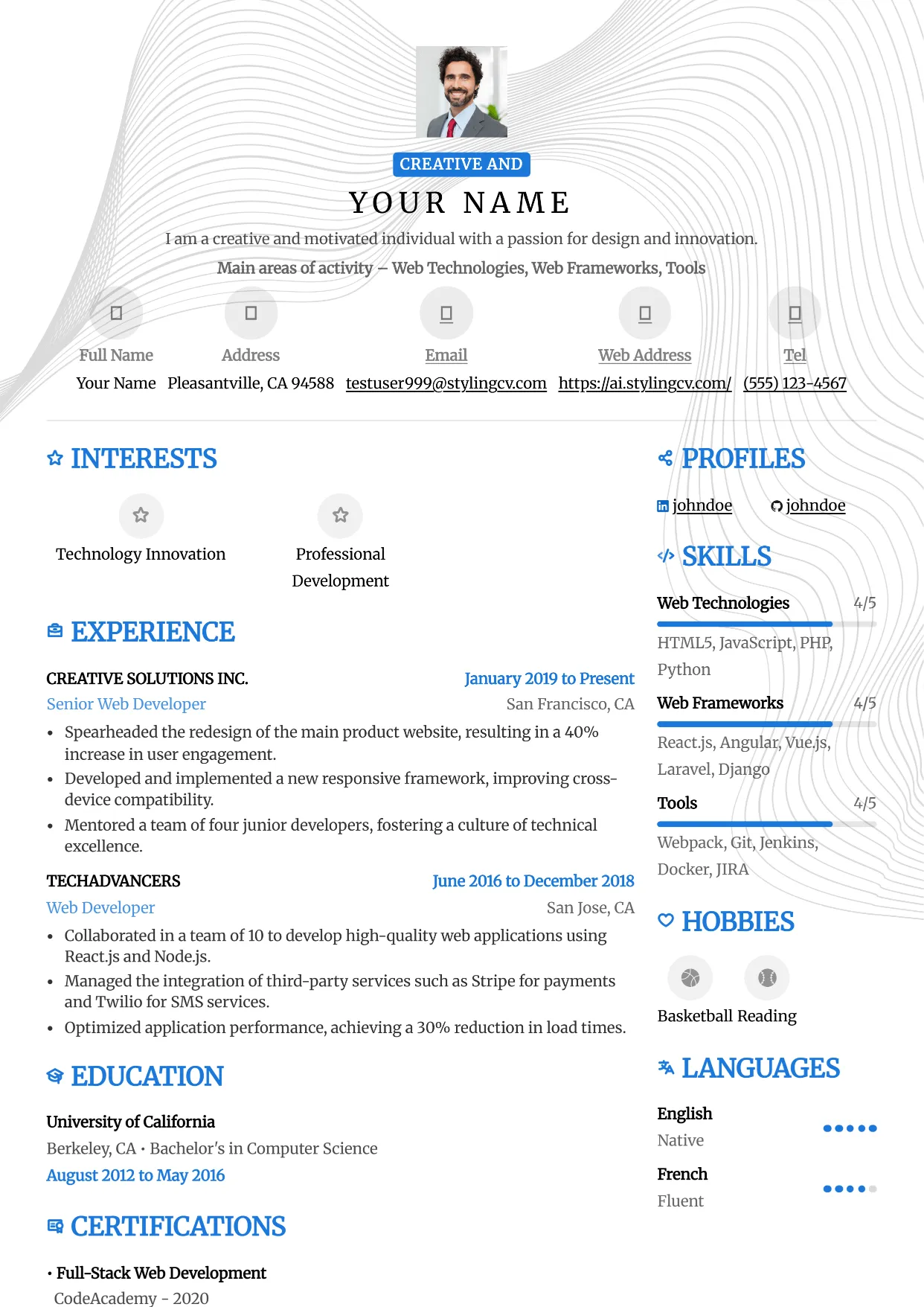 Metro Resume Template