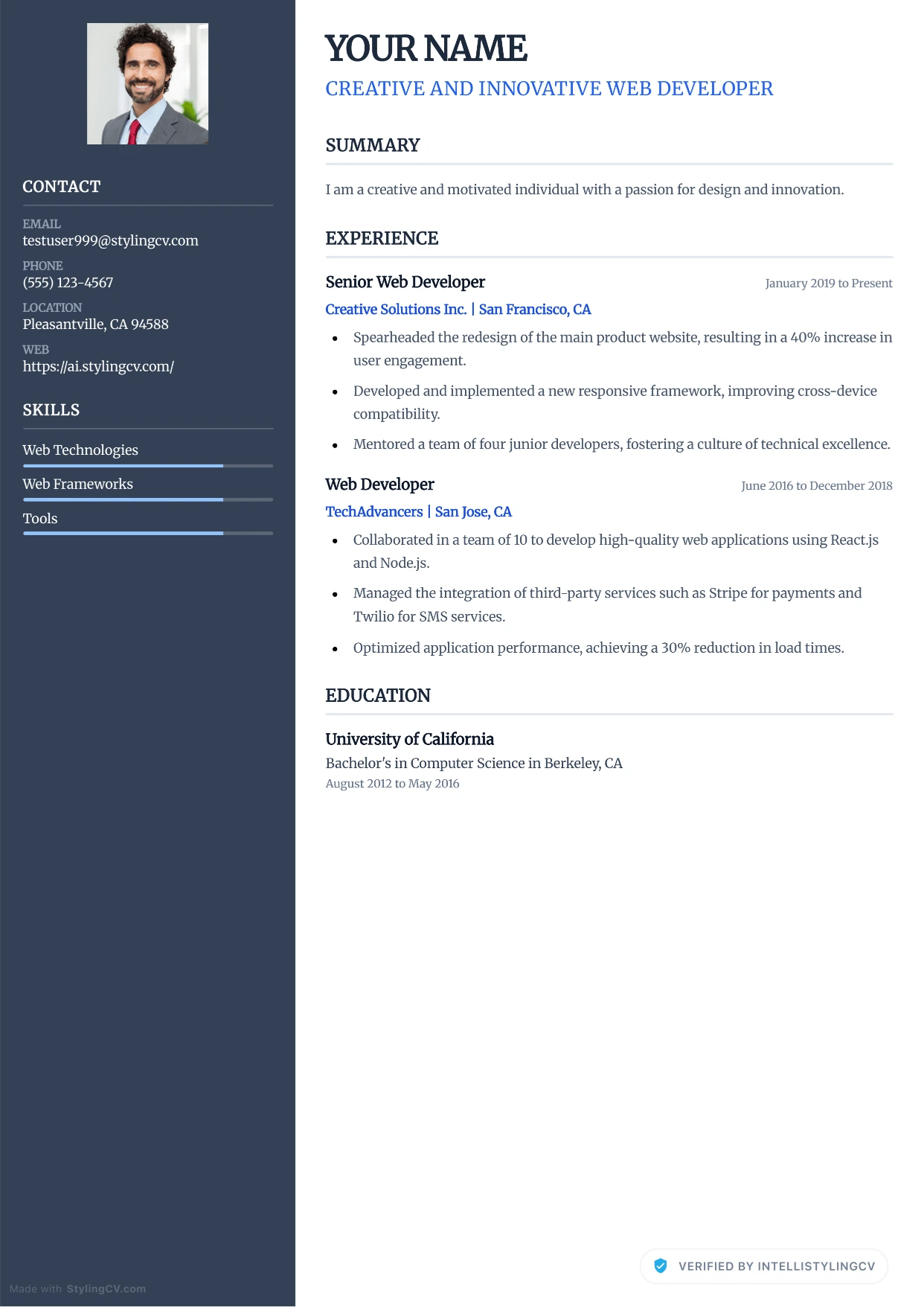 Modern Corporate Resume Template