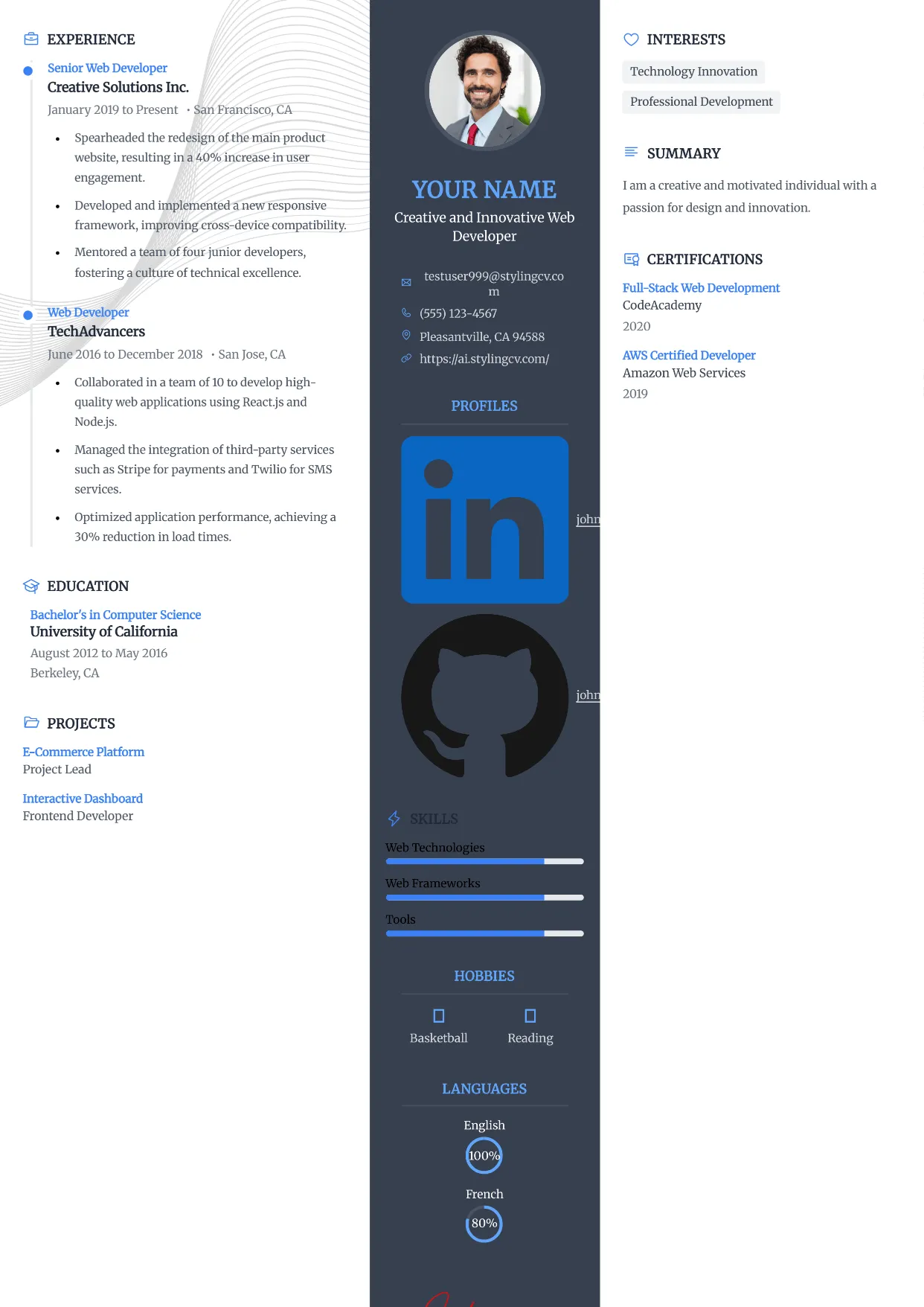 Newcast Resume Template