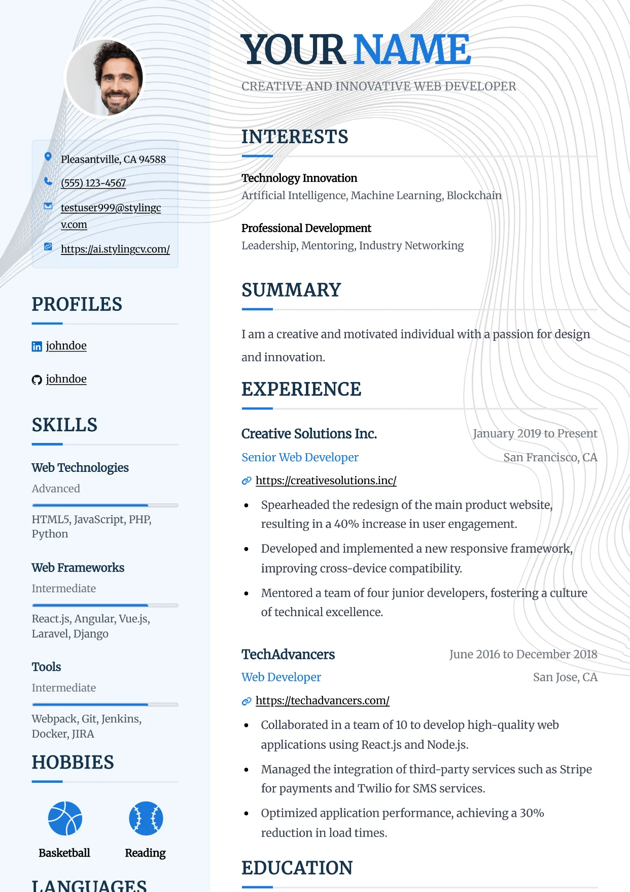 Pinnacle Resume Template