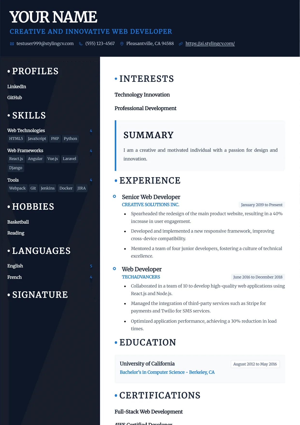 Rayhan Resume Template